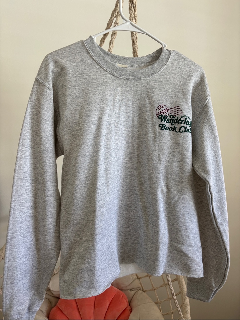 Wanderlust Book Club heather gray crewneck from Altard State